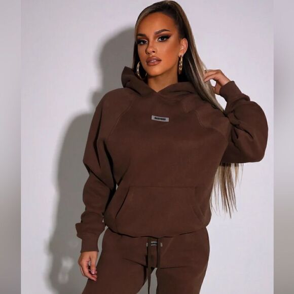 BABYBOO Tops - BABYBOO IVY LUXE HOODIE CHOCOLATE NEW WITH TAGS